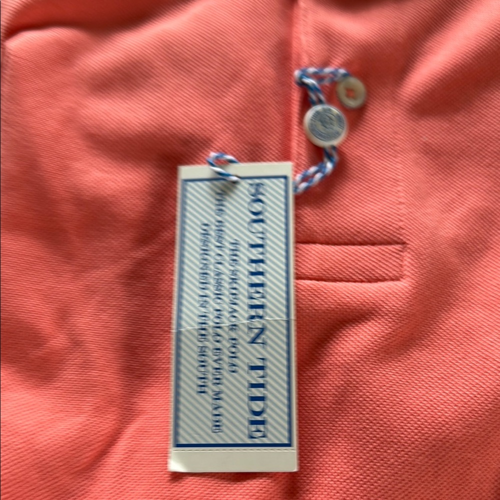 Southern Tide Polo Classic Cotton “Georgia Peach”. - Picture 5 of 5
